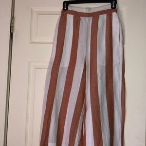 Madewell striped wide leg pants
